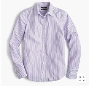 J. Crew Perfect Shirt in Lilac Navy Stripe 00